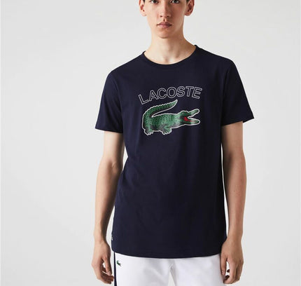 Men’s Short Sleeve T-Shirt Lacoste Sport Navy Blue Men